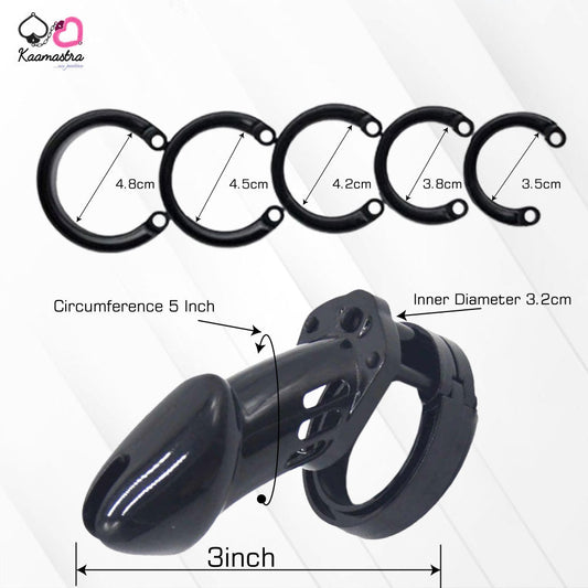 Advance Chastity Cage Penis Lock- Black