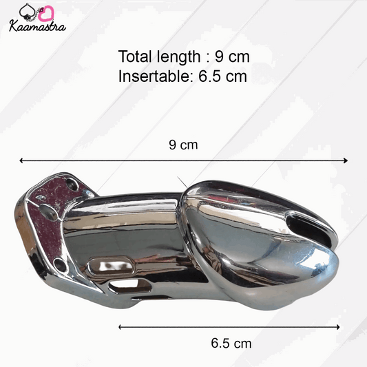 Silver Cage Penis Ring Chastity Device Small