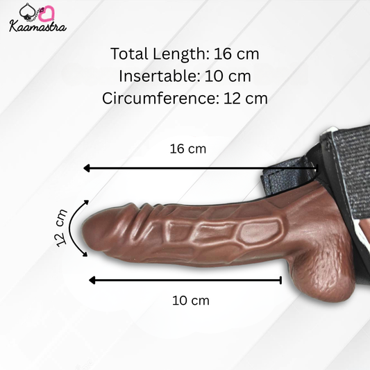 Silicone Vibrating Hollow Strap on Dildo