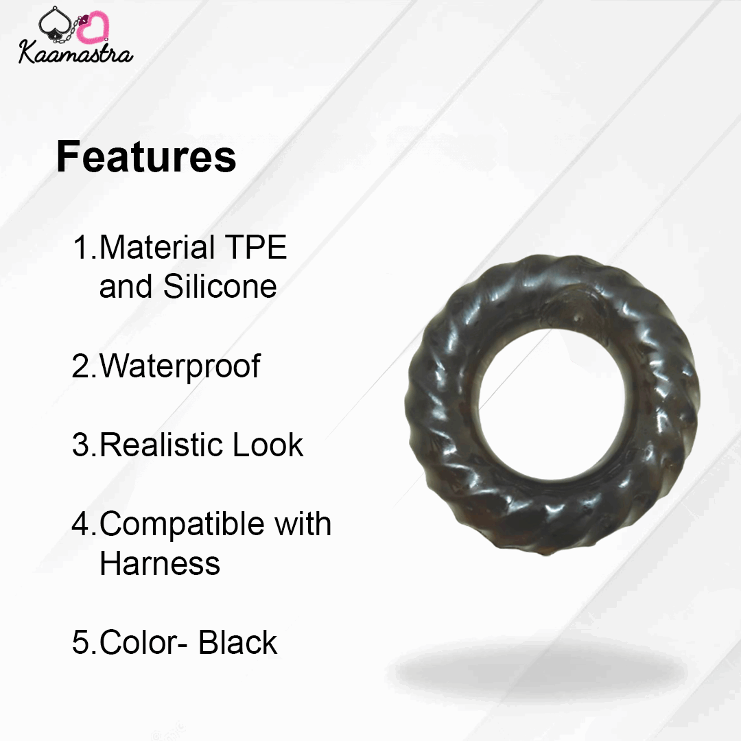 Transparent Black Penis Ring