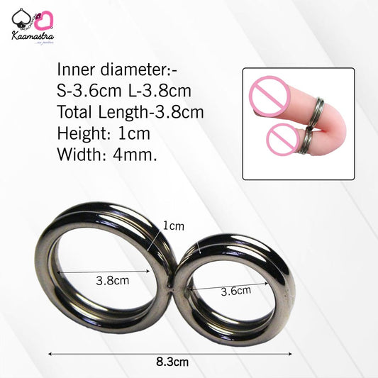 2 Loop Sex Delay Penis Ring for Men