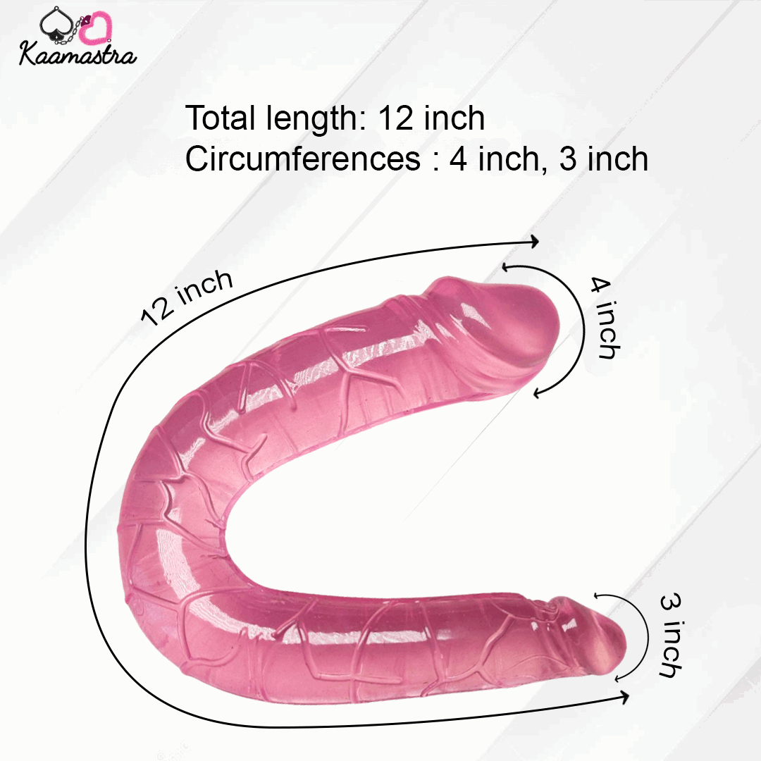 Kaamastra Silicone Realistic Double Ended Anal And Vaginal Lesbian Dildo