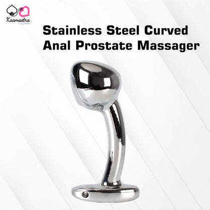 Stainless Steel Curved Anal Prostate Massager