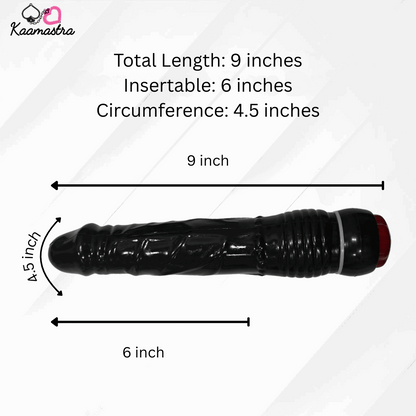 Kaamastra Black Silicone Vibrating Dildo