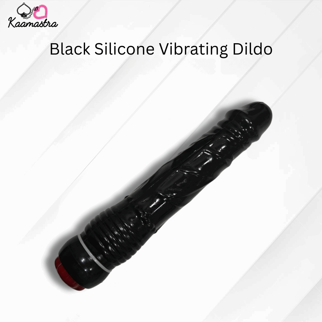 Kaamastra Black Silicone Vibrating Dildo
