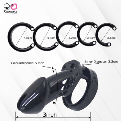 Advance Chastity Cage Penis Lock- Black
