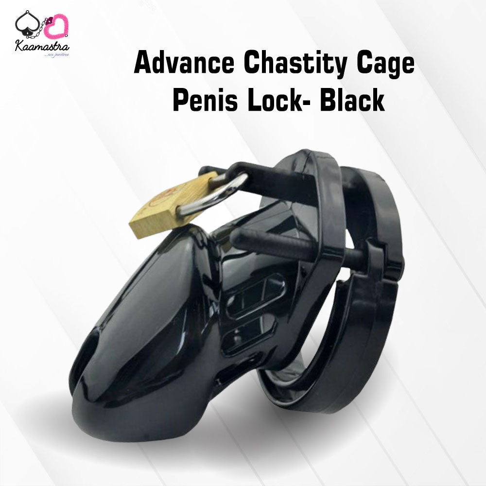 Advance Chastity Cage Penis Lock- Black
