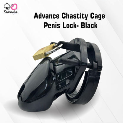 Advance Chastity Cage Penis Lock- Black