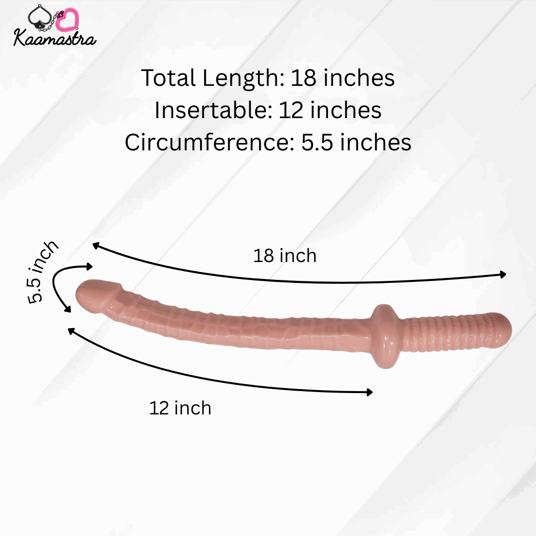 Kaamastra Silicone Realistic Flesh Double Ended Huge Dildo