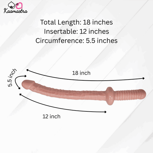 Kaamastra Silicone Realistic Flesh Double Ended Huge Dildo