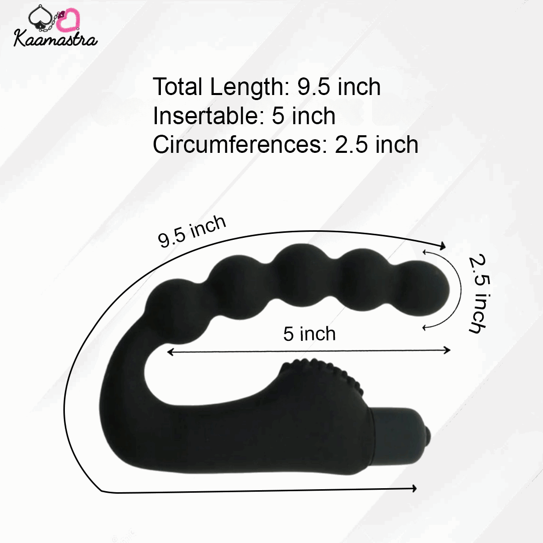 Black silicone P spot Massager for Men