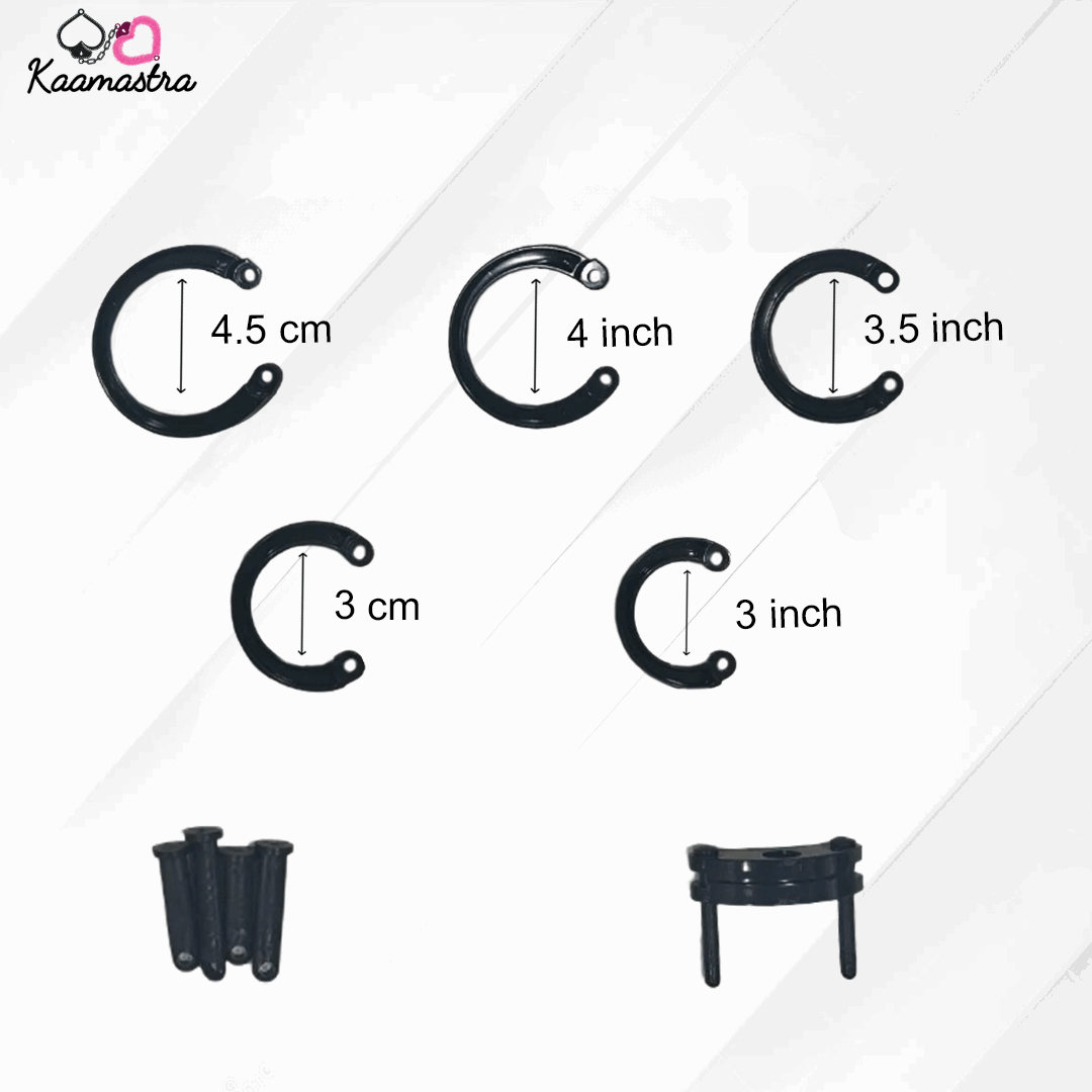 Silver Cage Penis Ring Chastity Device Small