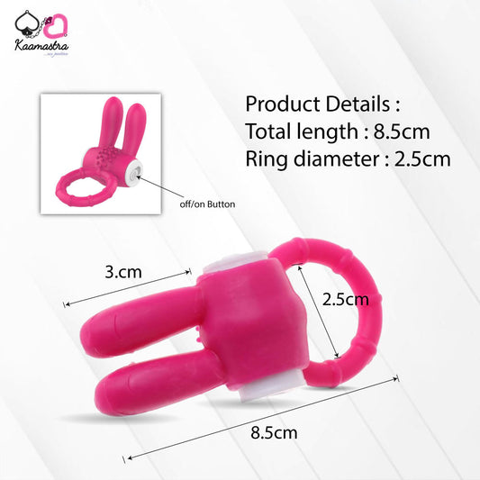 Pink Rabbit Vibrating Cock Ring