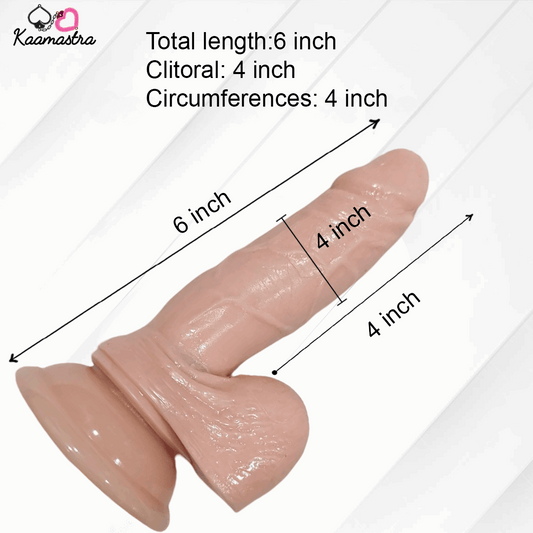 Kaamastra 6 inch/15.24 Flesh Skin Realistic Suction Dildo