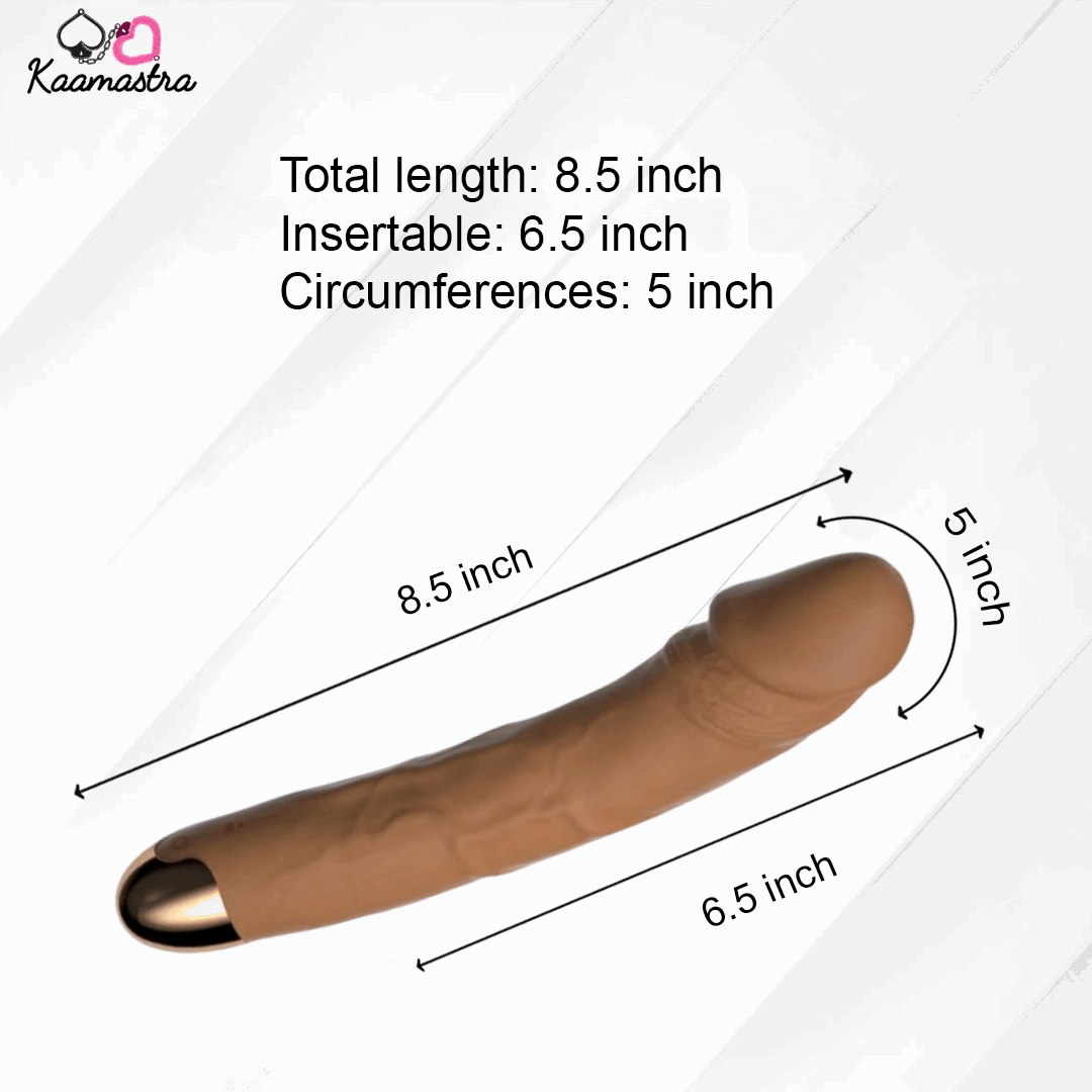 Kaamastra's Brown Silicone Realistic Dildo Vibrator