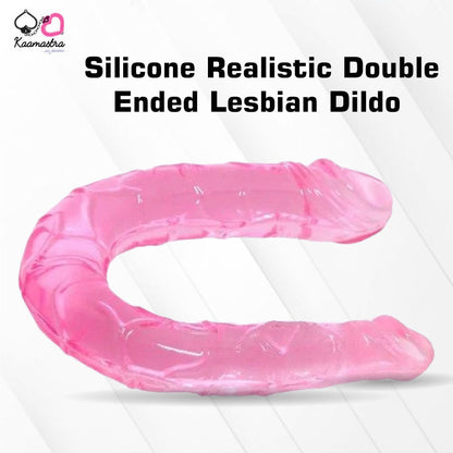 Kaamastra Silicone Realistic Double Ended Anal And Vaginal Lesbian Dildo