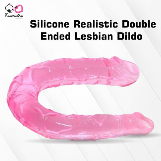 Kaamastra Silicone Realistic Double Ended Anal And Vaginal Lesbian Dildo
