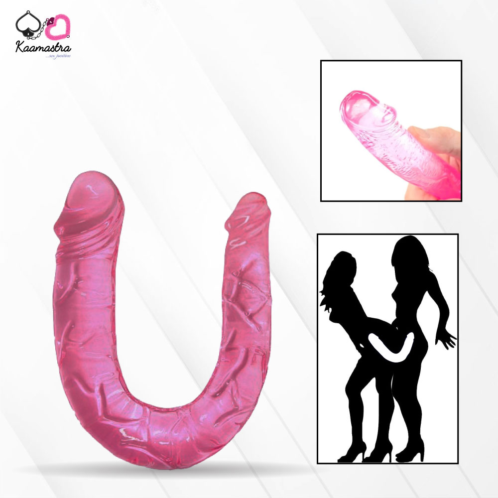 Kaamastra Silicone Realistic Double Ended Anal And Vaginal Lesbian Dildo