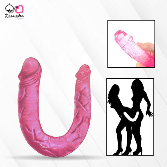 Kaamastra Silicone Realistic Double Ended Anal And Vaginal Lesbian Dildo