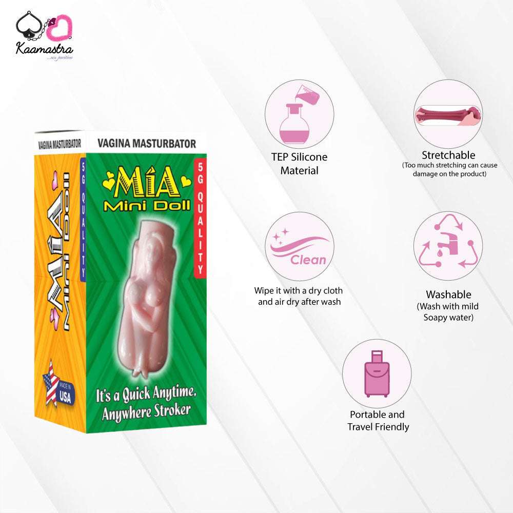 Mini Mia Handheld Silicone Masturbator For Men on