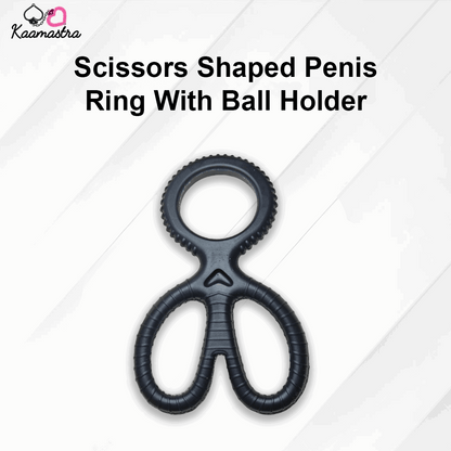s Scissors Shaped Penis Ring With Ball Holder