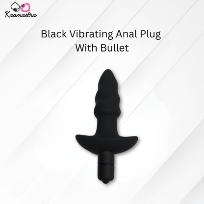 s Black Vibrating Anal Plug With Bullet