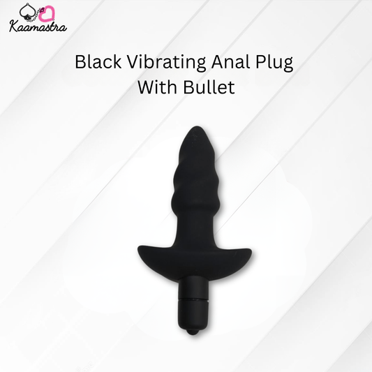 s Black Vibrating Anal Plug With Bullet
