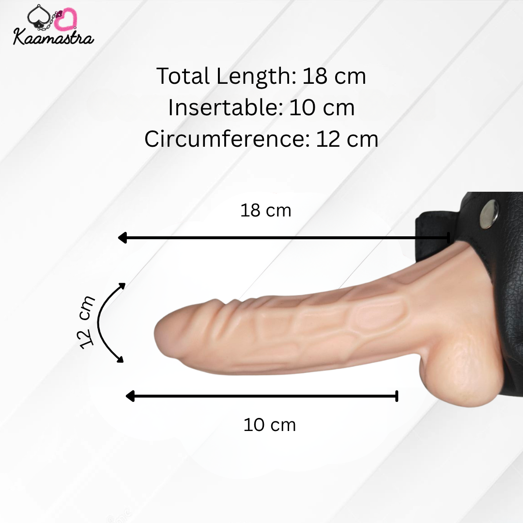 Flesh Vibrating Hollow Strap on Sleeve for Men
