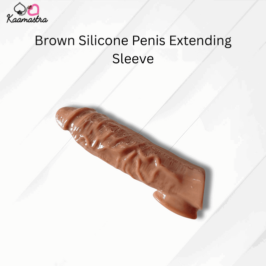 Brown Silicone Penis Extending Sleeve