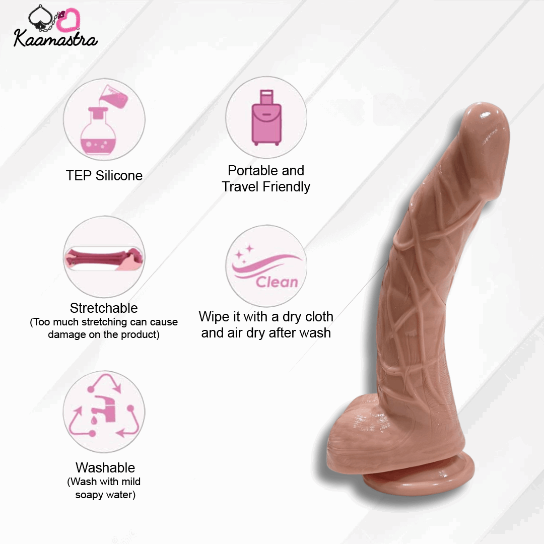 Kaamastra's 9 Inch/22.9 cm Suction Silicone Dildo
