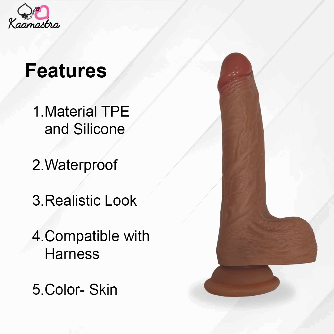 Silicon Rotating And Thursting Suction Dildo Vibrator With Remote