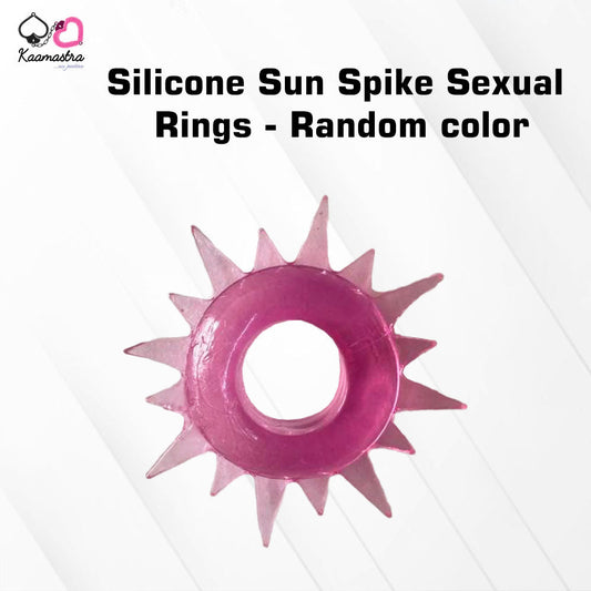 Silicone Colored Penis Ring with Spikes for Men