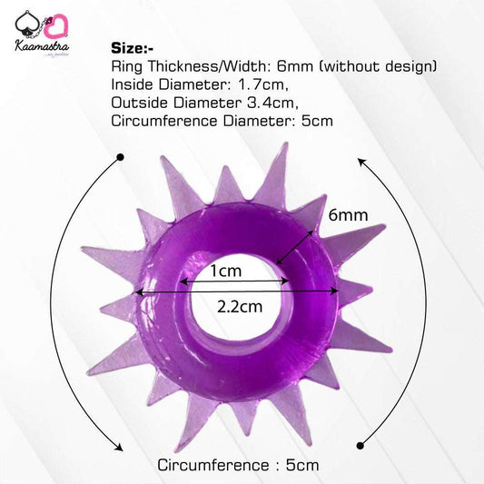 Silicone Colored Penis Ring with Spikes for Men