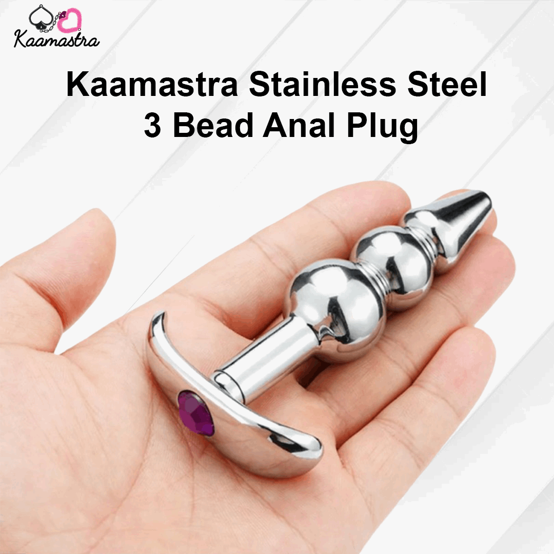 Stainless Steel 3 Bead Anal Plug