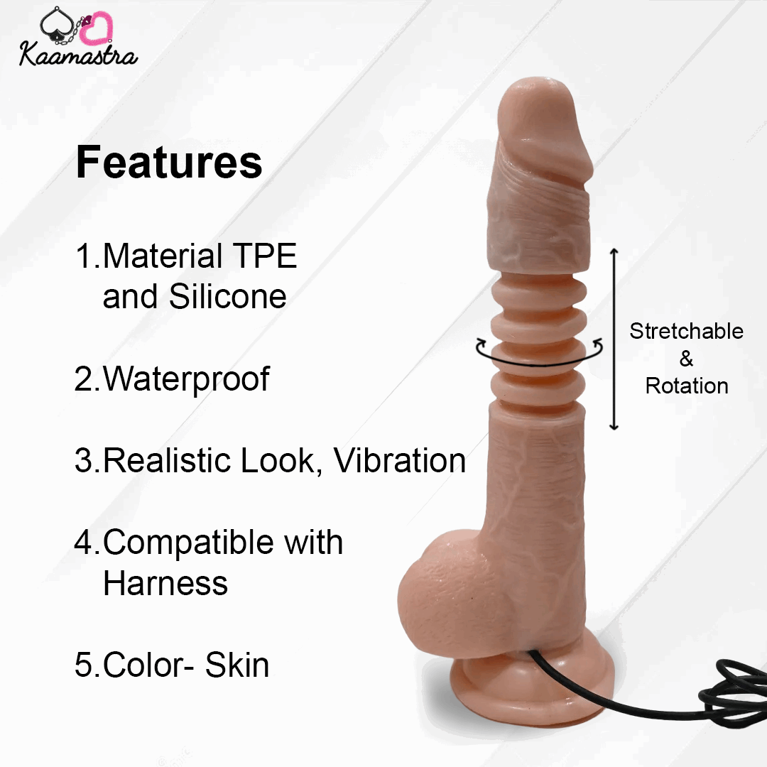Thunder Up Suction Base Thrusting Sex Dildo on Kaamastra