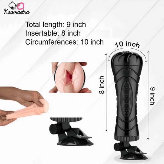 Suction Cup Masturbator With Wall Mount