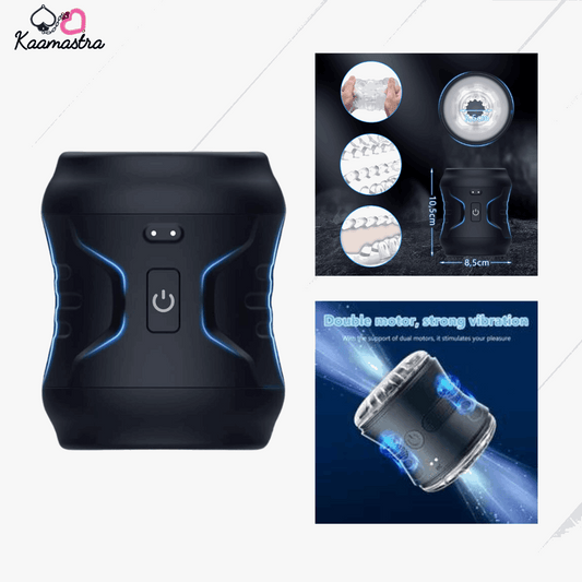 Transparent Vibrating Masturbator Cup