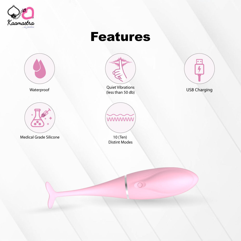 vkaamastra Womens Dolphin Vibrator with Remote