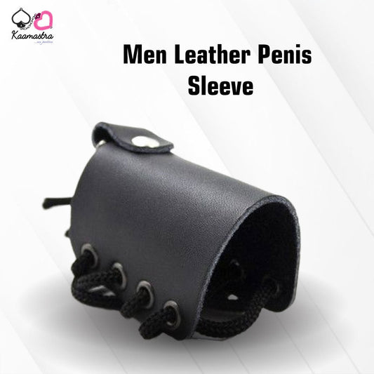 s Men Leather Penis Sleeve