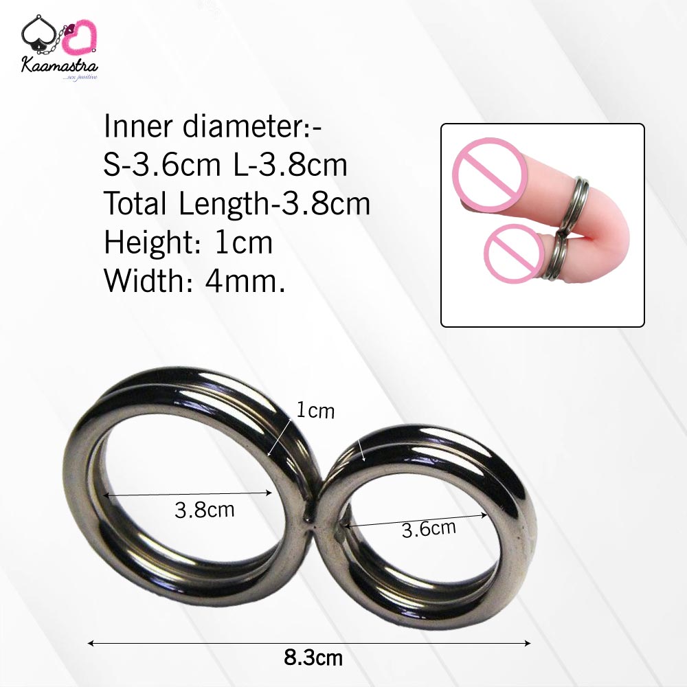 2 Loop Sex Delay Penis Ring for Men