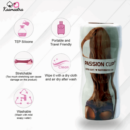 Passion Cup Extra Soft Masturbator for Men on