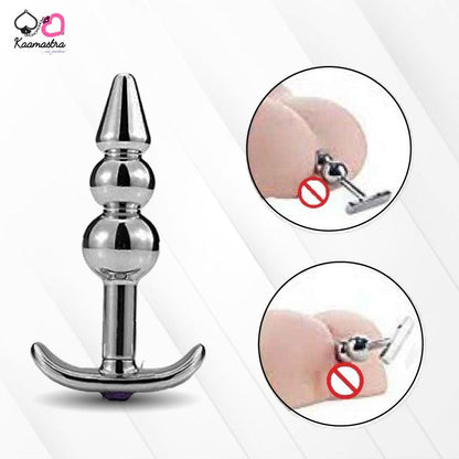 Stainless Steel 3 Bead Anal Plug