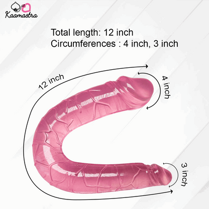 Kaamastra Silicone Realistic Double Ended Anal And Vaginal Lesbian Dildo