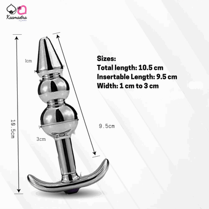 Stainless Steel 3 Bead Anal Plug